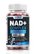 SCOLA Liposomal NAD+ 6680mg Ultra Strength Supplement | with Resveratrol | NAD+ Boost for Anti-Aging, Cellular Health & Energy | Liposome-Encapsulated Softgels