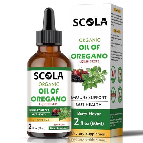 Organics Oil of Oregano Liquid Drops | 2 fl oz (60 mL) | Concentrated Plant-Based Immune Support | Alcohol-Free, Organic, Non-GMO, Vegan & Gluten Free Herbal Supplement